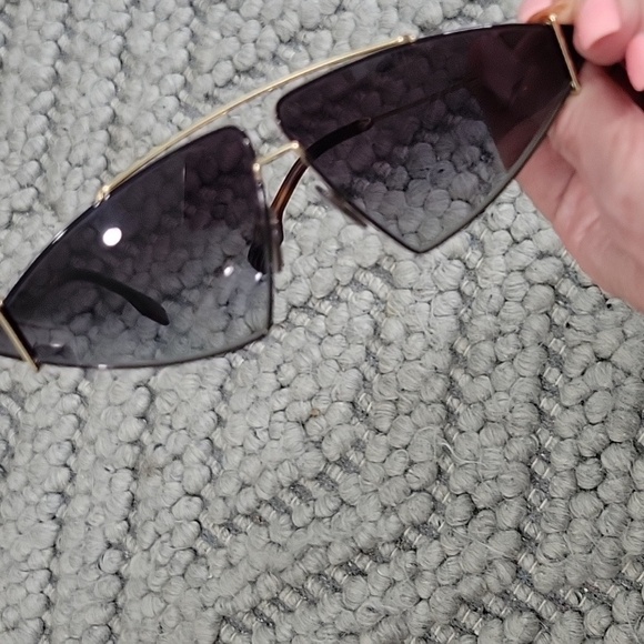 Burberry Gold Frame Sunglasses with Black Gradient Lenses - Picture 8 of 9